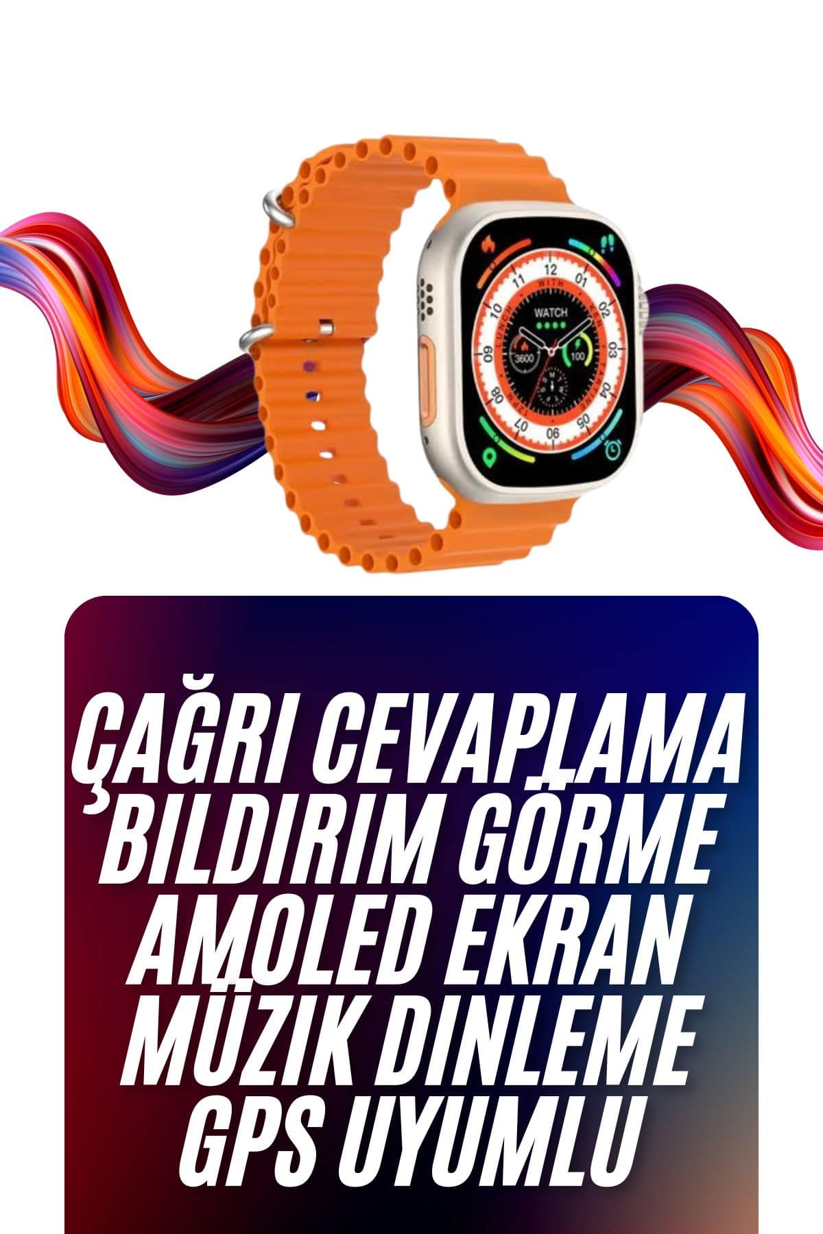 1215126_12-32.jpg Android ve İOS Uyumlu Uyku ve Sağlık Takibi Yapabilen 3 Kordonlu Akıllı Saat - Görsel 2