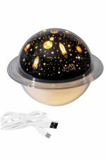 Aromaterapi Hava Nemlendirici Gece Lambası Uzay Model Satürn Oda Kokusu - Görsel 3