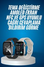 Akıllı Kol Saat Amoled Ekran Android ve İOS Uyumlu Arama Konuşma - Görsel 2