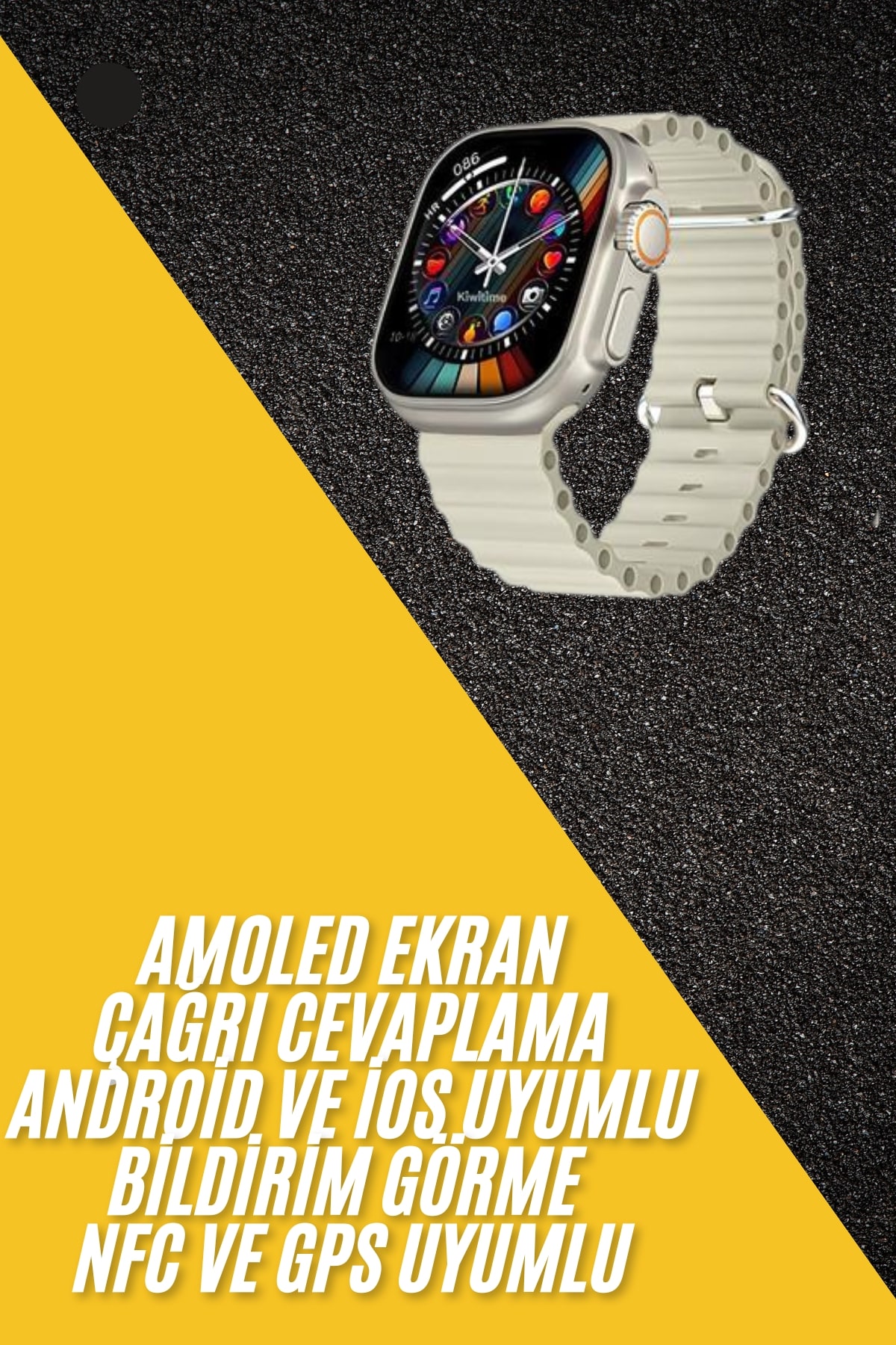 1215138_12-28.jpg Akıllı Saat Kol Saati Android ve İOS Uyumlu Nabız Ölçer Sesli Asistan - Görsel 2