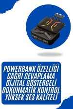 Gaming Bluetooth Kulaklık Dahili Powerbank Kablolu Düşük Gecikmeli Bluetooth 5.2 - Görsel 2