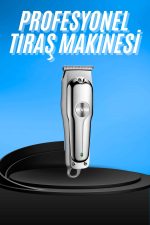 Paslanmaz Çelik Bıçaklı Kablosuz Şarjlı Dijital Göstergeli Tıraş Makinesi