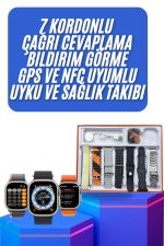 Unısex 7 Kordonlu Çok Fonksiyonlu Nabız Ölçer Uyku ve Sağlık Takibi - Görsel 2