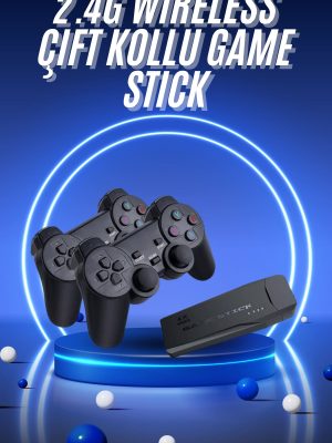 Retro Game Stick Çift Kol Kablosuz Atari Oyun Konsolu 2.4g Uyumlu