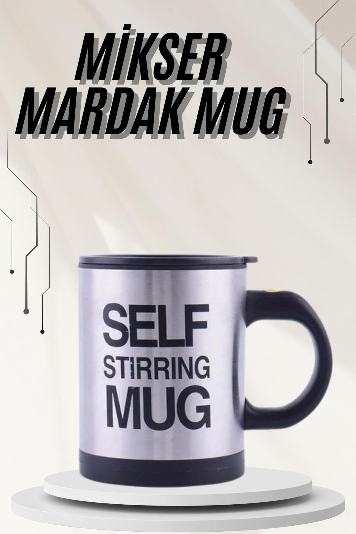 1215161_1-19.jpg Karıştırıcı Özellikli Mikser Kupa Bardak Termos Bardak - Görsel 1