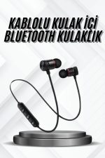 Bluetooth Bağlantılı Kablolu Mıknatıslı Sport Kulaklık