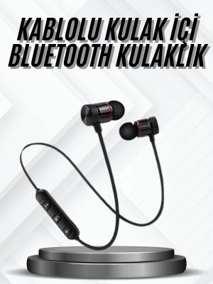 Bluetooth Bağlantılı Kablolu Mıknatıslı Sport Kulaklık