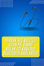 Bluetooth Bağlantılı Kablolu Mıknatıslı Sport Kulaklık - Görsel 2