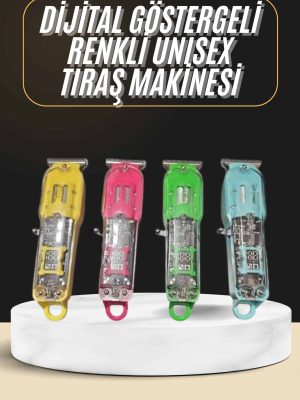 Tıraş Makinesi Renkli Dijital Göstergeli Epilasyon Öncesi Kısaltma Makinesi