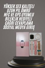 Yeni Nesil Kadın Akıllı Saat Rose Gold Android ve İos Uyumlu - Görsel 2