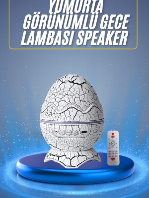 Bluetooth Hoparlör Dinozor Yumurtası Gece Masa Lambası Projektör