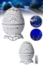 Yumurta Görünümlü Masa ve Gece Lambası Renk Değiştirebilen Projektör - Görsel 2