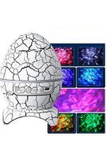 Yumurta Görünümlü Masa ve Gece Lambası Renk Değiştirebilen Projektör - Görsel 4