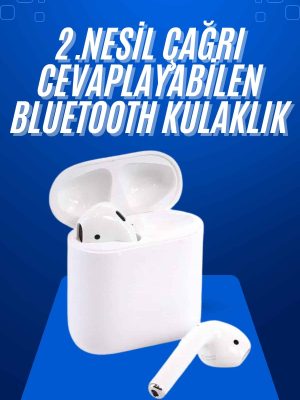 2025 Model Çağrı Cevaplayabilen Bluetooth Kulaklık Beyaz Dokunmatik Kontrol