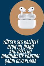 Yeni Nesil Pro Bluetooth Kulaklık Android ve İOS Uyumlu Dokunmatik Kontrol - Görsel 2
