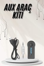 Yeni Nesil Bluetooth Aux Araç Kiti Siyah TV Tablet Telefon Araç Araba