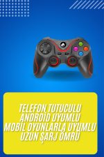 Kablosuz Oyun Kolu Bluetooth Joystick Gamepad Android Uyumlu - Görsel 2