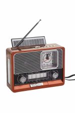 Saatli Fenerli Bluetooth Nostaljik Radyo AUX SD USB Girişli Bluetooth Hoparlör - Görsel 3