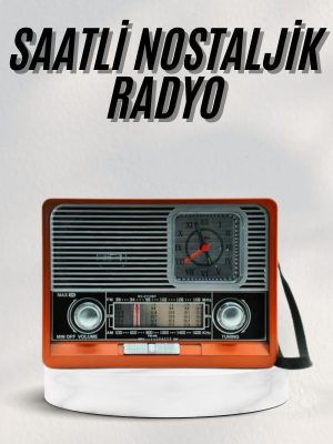 Vintage Nostaljik Radyo AUX USB SD Kart Girişli Şarjlı Bluetooth Bağlantılı