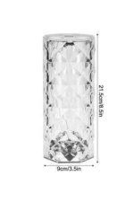 Kristal Lamba Masa Lambası Şarjlı Masa Lambası Dokunmatik Sensör Usb Şarjlı - Görsel 3