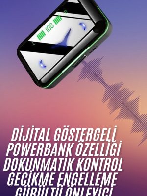 Extra Bass Kablosuz Kulaklık Işıklı Bluetooth Kulaklık Powerbank Özellikli