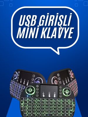 Mini Klavye Gaming Pc Playstation Ledli Mouse Rgb Mouse Bluetooth Usb