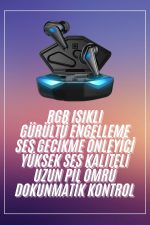 Oyuncu Kulaklığı Mikrofonlu Kablosuz Gaming Kulaklık Powerban Yüksek Ses Kaliteli - Görsel 2