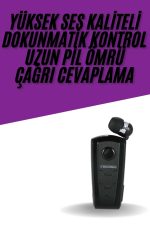 Yaka Kulaklığı Andorid Tüm Cep Telefonlarına Uyumlu Mikrofonlu Titreşimli Makaralı - Görsel 2