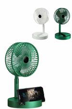 3 Kademe Hız Ayarlı Vantilatör Telefon Standlı Şarjlı Katlanabilir Soğutucu Pervane - Görsel 2