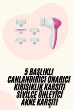5 Başlıklı Titreşimli Cilt Temizleme Seti Canlandırıcı ve Onarıcı - Görsel 2