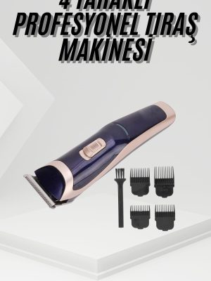 Tıraş Makinesi 4 Başlıklı Paslanmaz Çelik Bıçaklı Tüm Saç Tiplerine Uygun