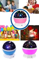 Renkli Yıldızlı Gökyüzü Projeksiyon Gece Lambası Pilli ve USB Kablolu - Görsel 2