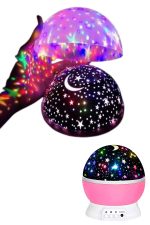 Yıldızlı Gece Lambası Mor Projeksiyon Görünümlü Masa Lambası Renk Değiştirebilen - Görsel 3