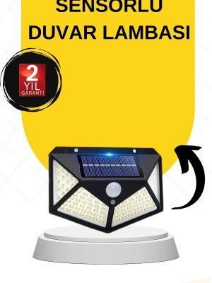 SENSÖRLÜ GÜNEŞ ENERJİLİ DUVAR LAMBASI