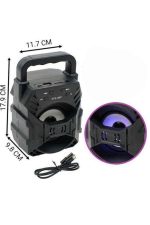 Işıklı Bluetooth Hoparlör Ses Bombası Taşınabilir Yüksek Ses Kaliteli Radyo Özelliği - Görsel 5
