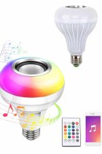 Bluetooth Hoparlör Akıllı Rgb Led Işık Renk Değiştirme Ses Bombası Ampül Görünümlü - Görsel 3