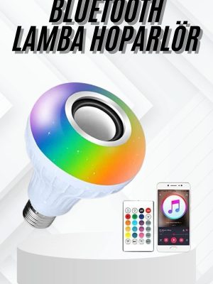 Lamba Hoparlör Ampül Görünümlü Renk Değiştirebilen Android ve İOS Uyumlu