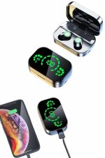 Kablosuz Bluetooth Kulaklık Çift Telefon Destekli Powerbankli Dijital Göstergeli - Görsel 5