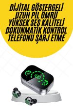 Kablosuz Bluetooth Kulaklık Çift Telefon Destekli Powerbankli Dijital Göstergeli - Görsel 2