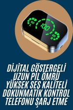 2025 Model Bluetooth Kulaklık Telefon Şarj Edebilen Çağrı Cevaplama Dijital Göstergeli - Görsel 2