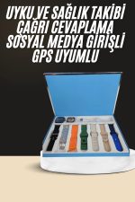 7 Kordonlu Unisex Akıllı Saat Çoklu Kordon Seçeneği Amoled Ekran - Görsel 2