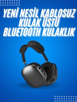 2025 Model Kulak Üstü Kablosuz Bluetooth Kulaklık Gürültü Azalta Uzun Pil