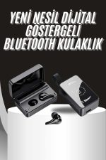 TWS Bluetooth Kulaklık Aynalı Kulaklık Dijital Göstergeli Dokunmatik Kontrol