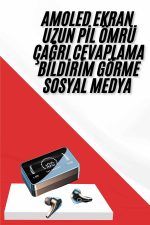 TWS Bluetooth Kulaklık Aynalı Kulaklık Dijital Göstergeli Dokunmatik Kontrol - Görsel 2