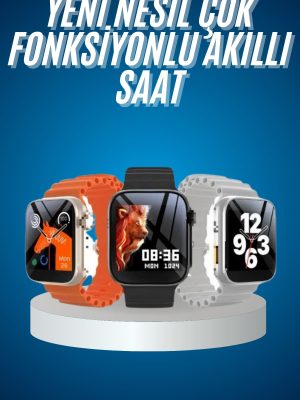 Yeni Nesil Akıllı Saat Müzik Dinleme Bildirim Görme Sesli Asistan Desteği