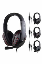 Oyuncu Kulaklığı Kulak Üstü Kablolu Stereo Mikrofonlu Yumuşak Kulak Yastığı - Görsel 4