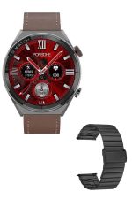 Erkeklere Özel Akıllı Saat Çelik Kordon Bluetooth Bağlantılı İOS ve Android Uyumlu - Görsel 3