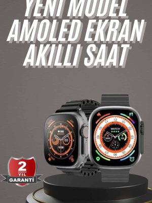 Akıllı Saat Kordon Hediyeli Güçlü Batarya Kapasiteli Titreşimli Bildirim Görme Unisex