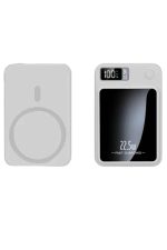 Taşınabilir Şarj Magsafe Powerbank 10.000 mAh Hızlı Şarj Led Göstergeli Kablosuz - Görsel 2