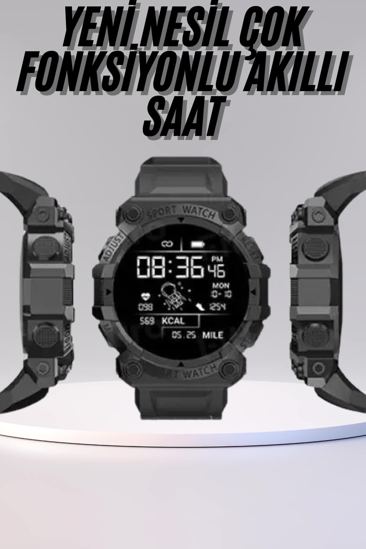 1215363_11-79.jpg Yeni Nesil Çok Fonksiyonlu Uyku ve Sağlık Takibi Yapabilen Siyah - Görsel 1